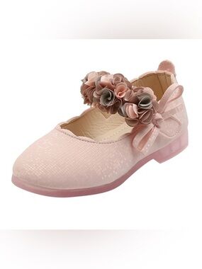 Girls' Pink Floral Mary Jane Dress Shoe